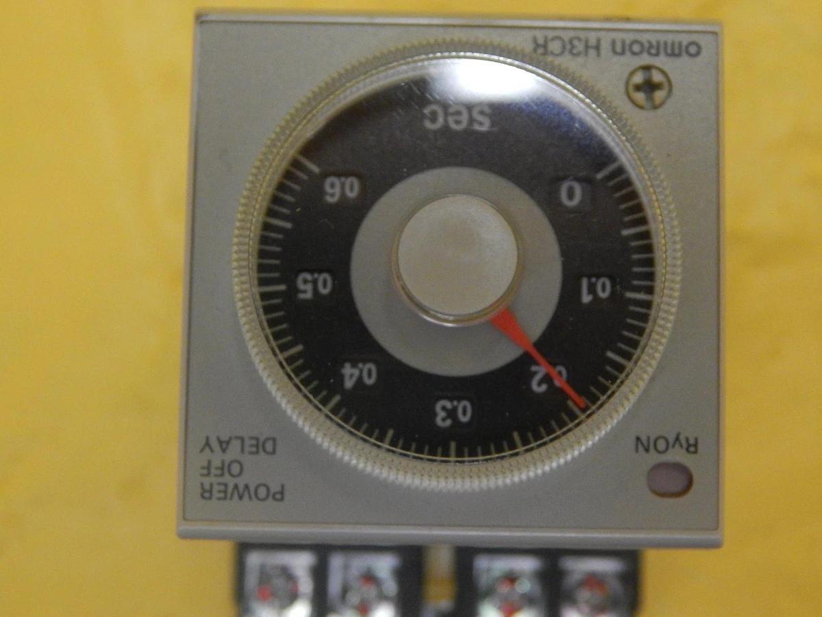 Used Omron H3CR Analog Timer Lot of 4 H3CR-H8L H3CR-A8 TEL Tokyo Electron PR300Z Used