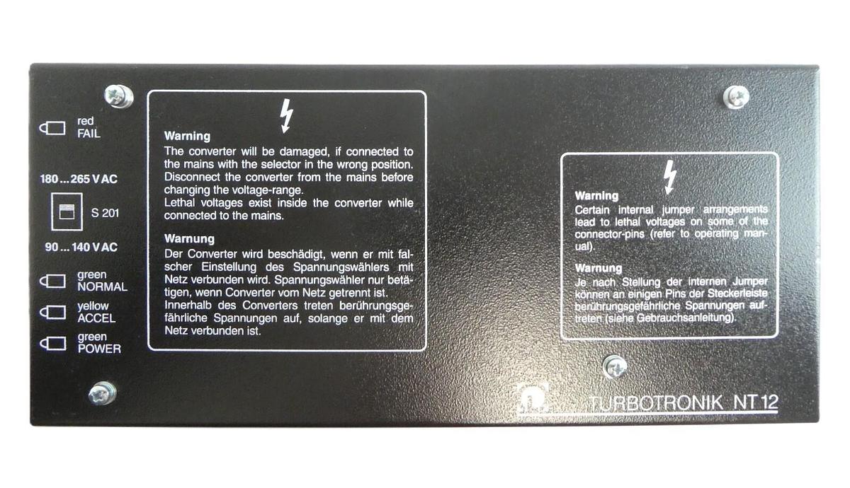 Used TURBOTRONIK NT12 Leybold 85904 Electronic Frequency Converter Turbo Working