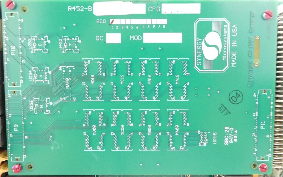 Used Synergy V452-D SBC Single Board Computer VME PCB Card AMAT 0090-76133 Working