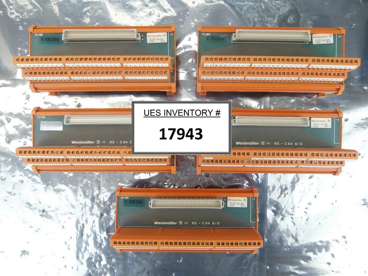 Used Weidmuller 117816 PLC Interface Unit RS-C64 B/S Reseller Lot of 5 Used Working