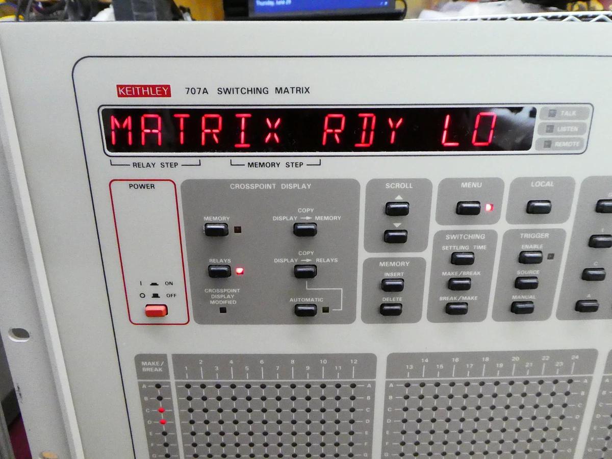 Used Keithley 707A Switching Matrix with 7174A 8x12 Low Current Matrix Cards Surplus