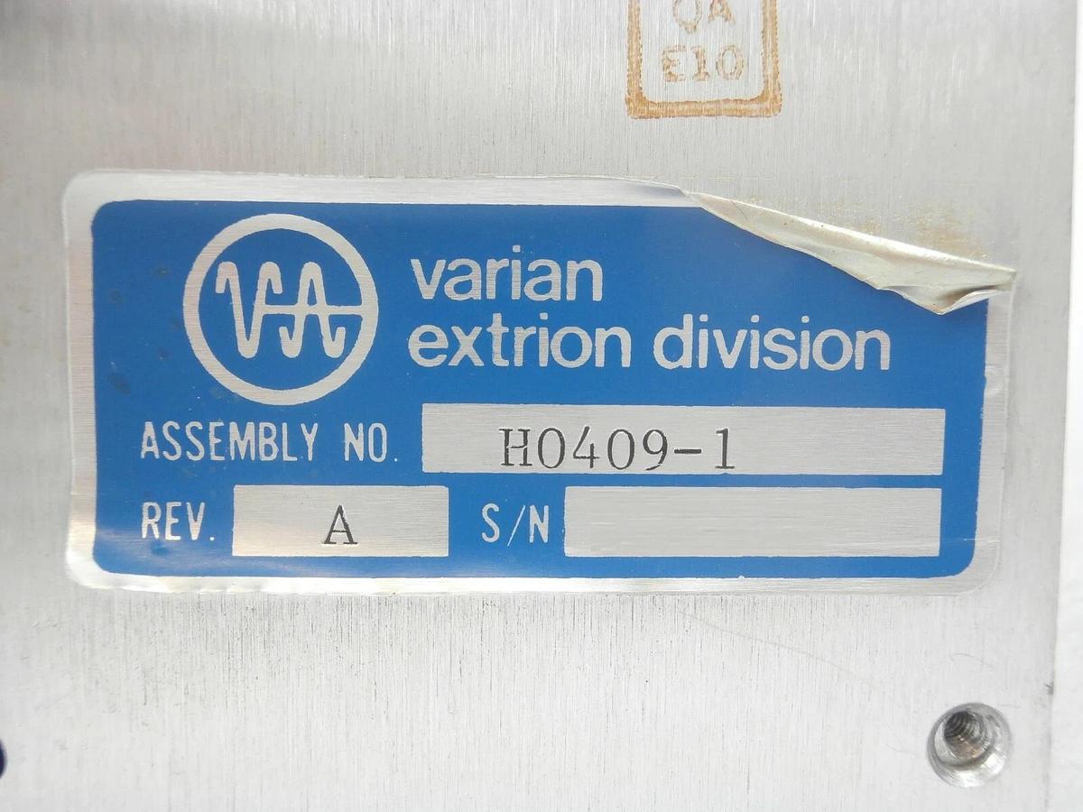 Used Varian Semiconductor H0409-1 Lock Roughing Vacuum System H0409001 Panel Working