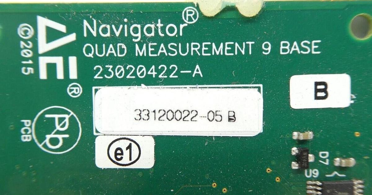 Used AE Advanced Energy 33120022-05 Navigator Quad Measurement 9 Base PCB 23020422-A