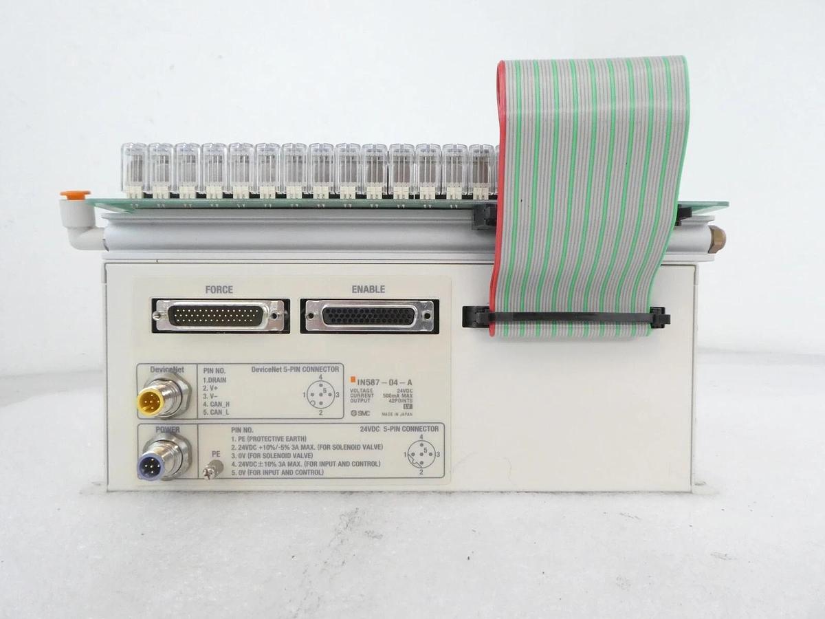 Used SMC IN587-04-A 42-Port Gas Panel VV100-49-X8 with Communication Box Working
