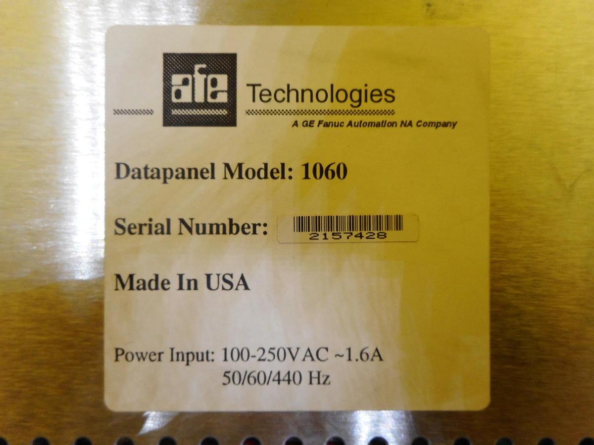Used AFE Technologies 1060 Datapanel Interface Touch Screen Used Working
