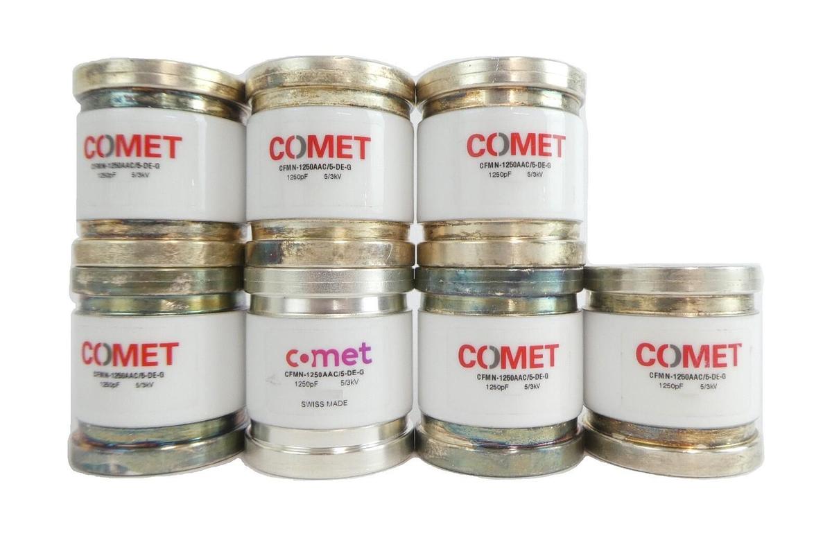 Used Comet CFMN-1250AAC/5-DE-G Fixed Vacuum Capacitor Lot of 7 Working Surplus