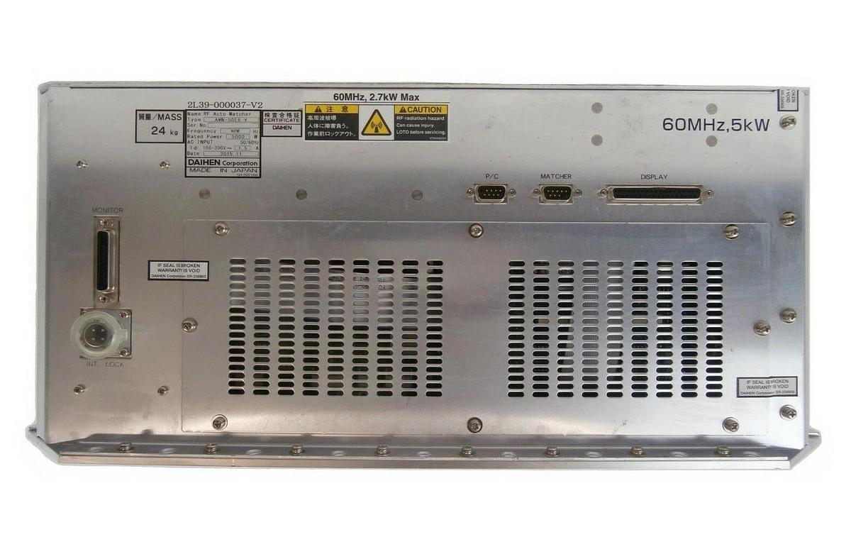 Used Daihen AMN-50E6-V RF Match 60MHz @ 5kW TEL Tokyo Electron Copper Working Surplus