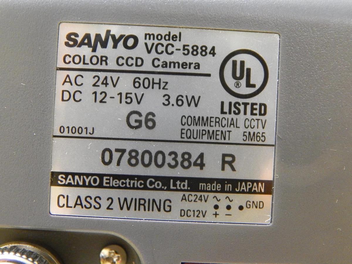 Used Sanyo VCC-5884 Color CCD Camera Reseller Lot of 3 Used Working