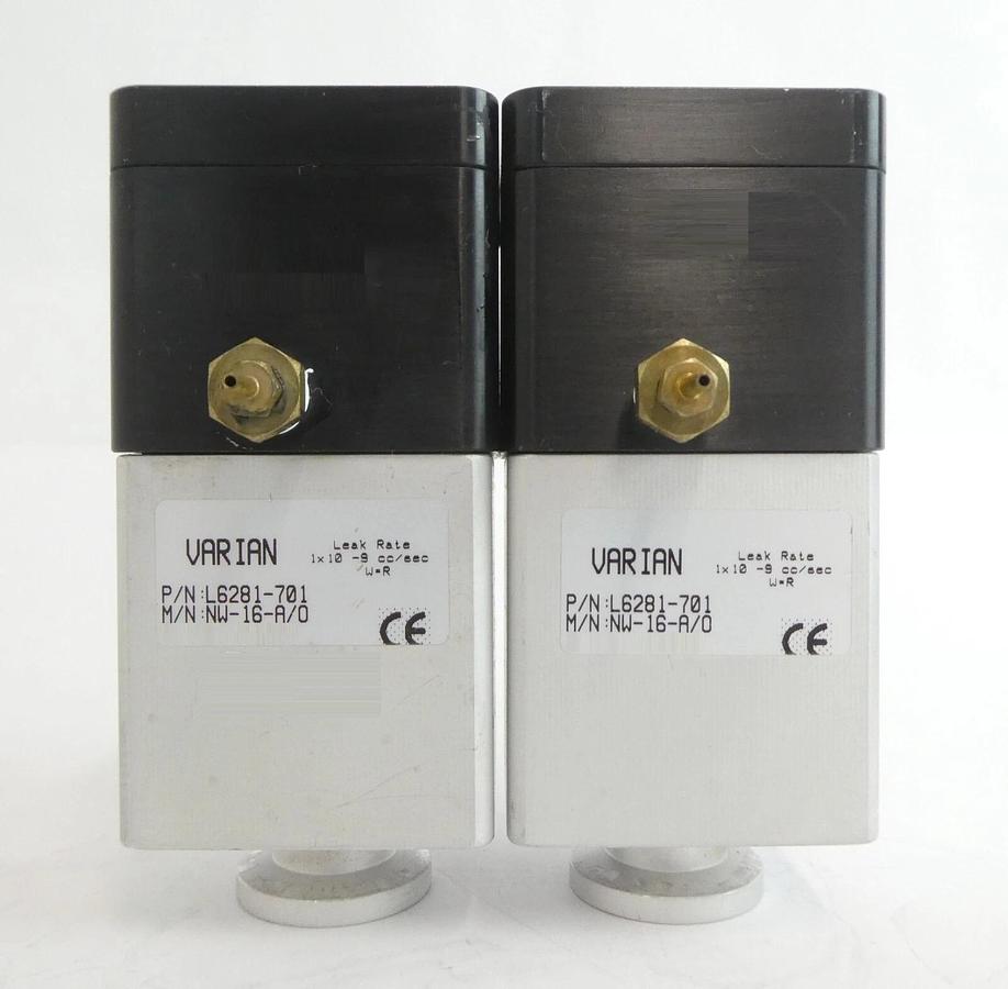 Used Varian L6281-703 L6281-701 Pneumatic Angle Valve Reseller Lot of 4 Working