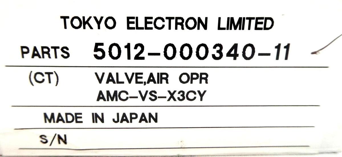 CKD AMC-VS-X3CY Air Operated Valve TEL 5012-000340-11 Reseller Lot of 4 New