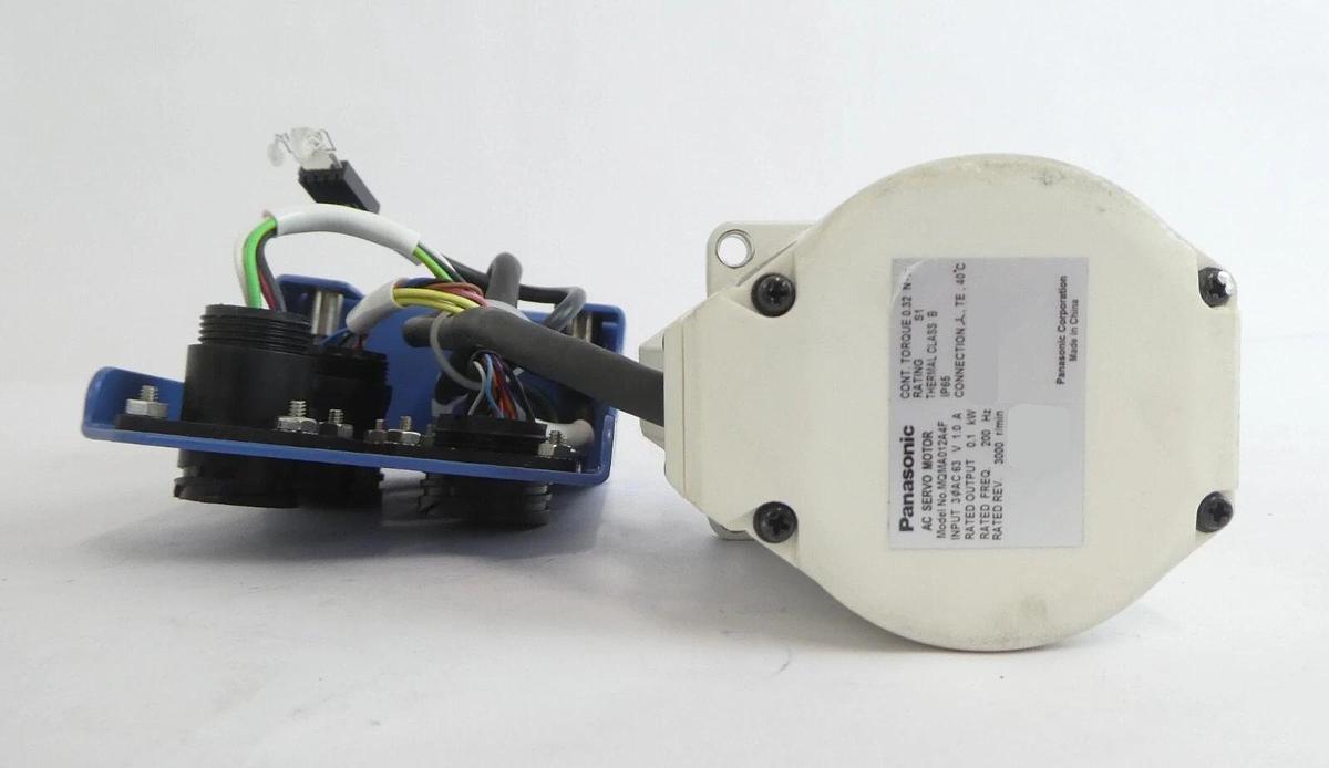 Used Panasonic MQMA012A4F AC Servo Encoder Motor w/ Bracket Working Surplus