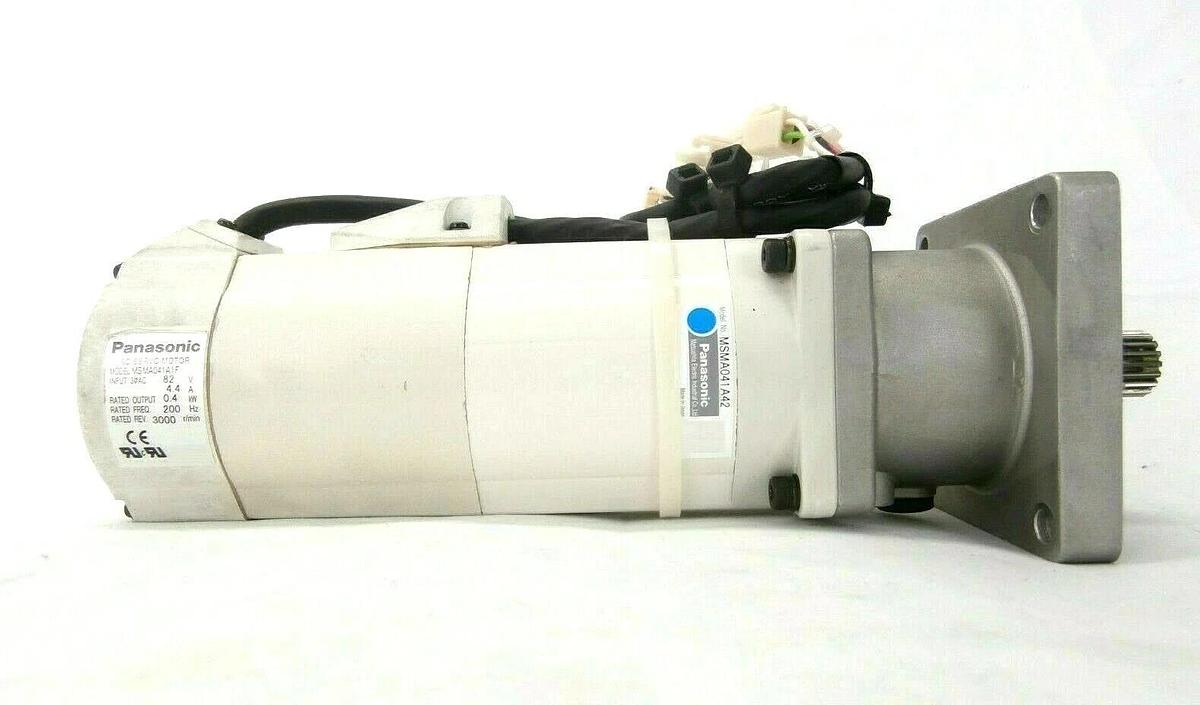 Used Panasonic MSMA041A42 AC Servo Motor with Gearhead MSMA041A1F Working Spare