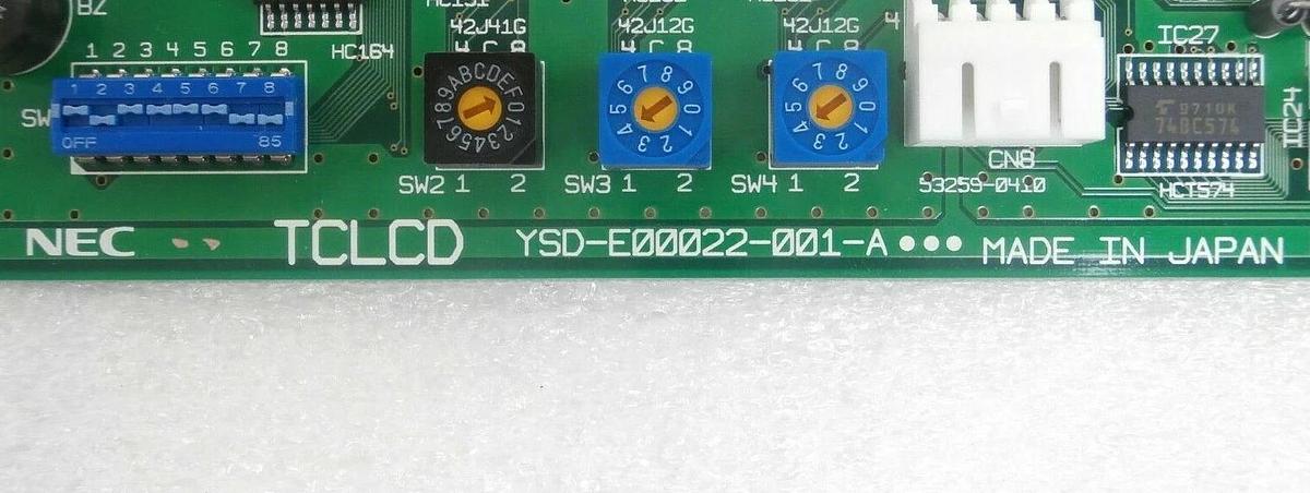 Used NEC YSD-E00022-001-A LCD Display Panel PCB TCLCD TEL Tokyo Electron P-8 Working