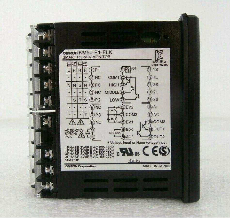 Used Omron KM50-E1-FLK Smart Power Monitor KM50 Series Working Spare