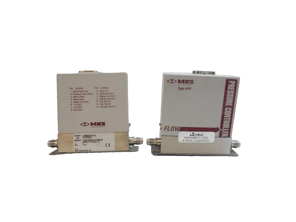 Used MKS Instruments 649A21T11CAVR-S Pressure Controller Type 649 Lot of 2 Working