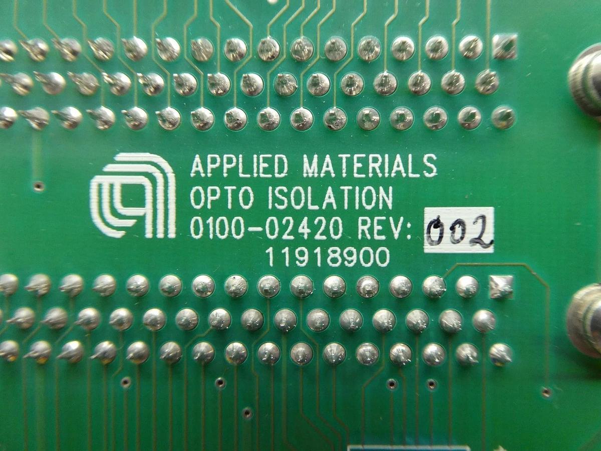 Used AMAT Applied Materials 0100-02420 Opto Isolation PCB Board Working