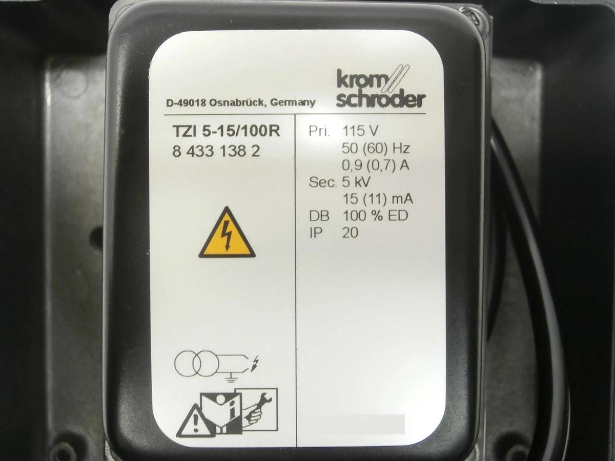 Used Kromschroder 84391075 Ignition Transformer TGI 5-15/100R 8 433 138 2 Used