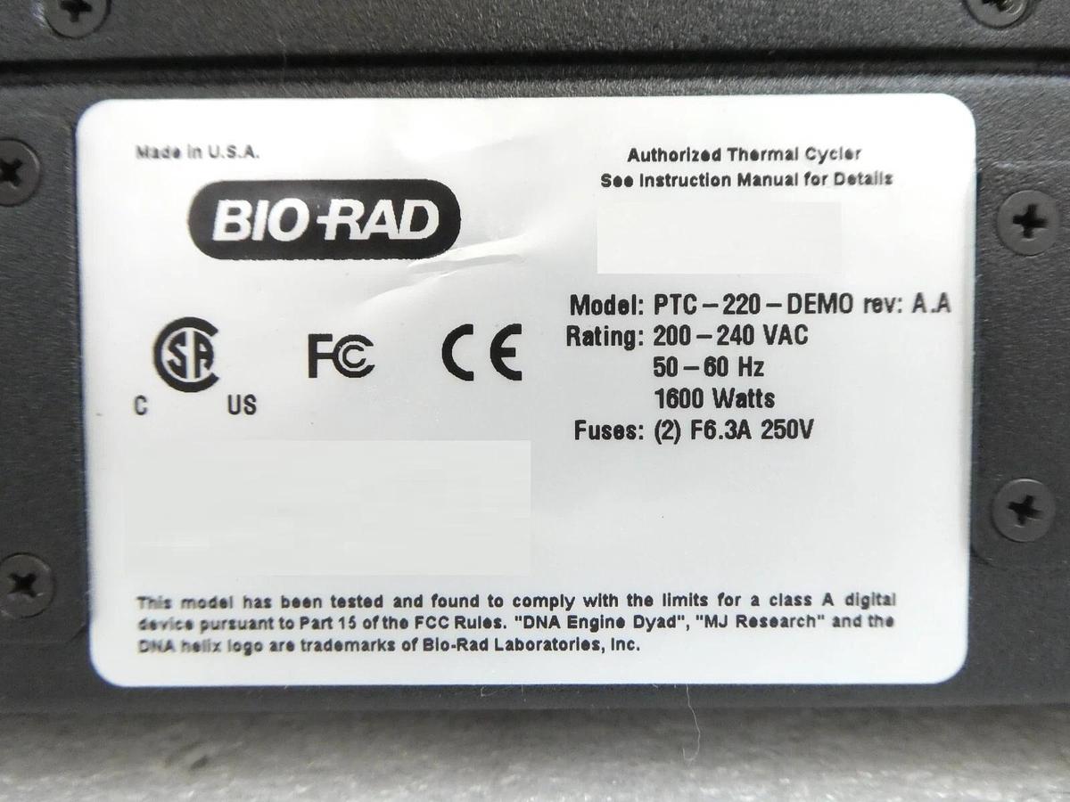 Used MJ Research 10177 Dyad & Tetrad 2 Peltier Thermal Cycler Bio-Rad PTC-220 Spare