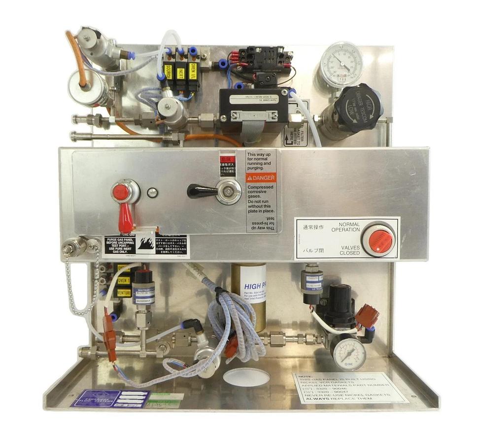 Used Cambridge Fluid Systems 0010-91663 Gas Panel AMAT Applied Materials Working