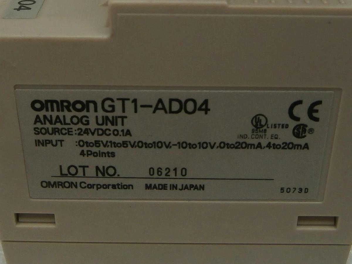 Used Omron GT1-AD04 Analog Unit 4 Point Input Module AD04 Used Working