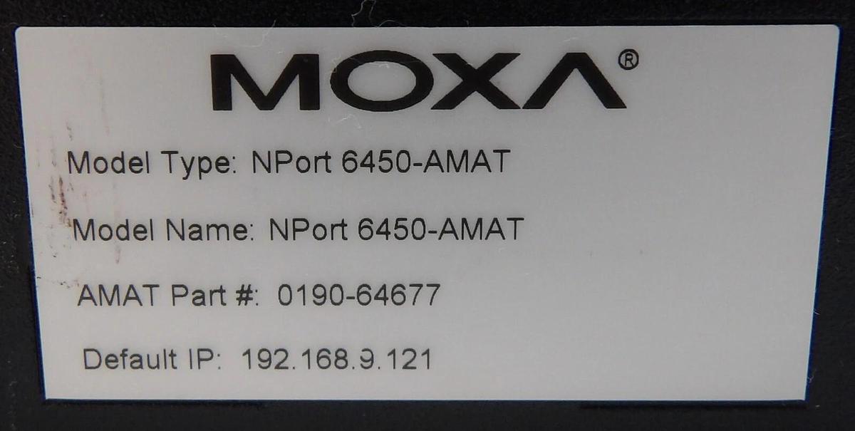 Used Moxa NPort 6450-AMAT Secure Device Server Module Working