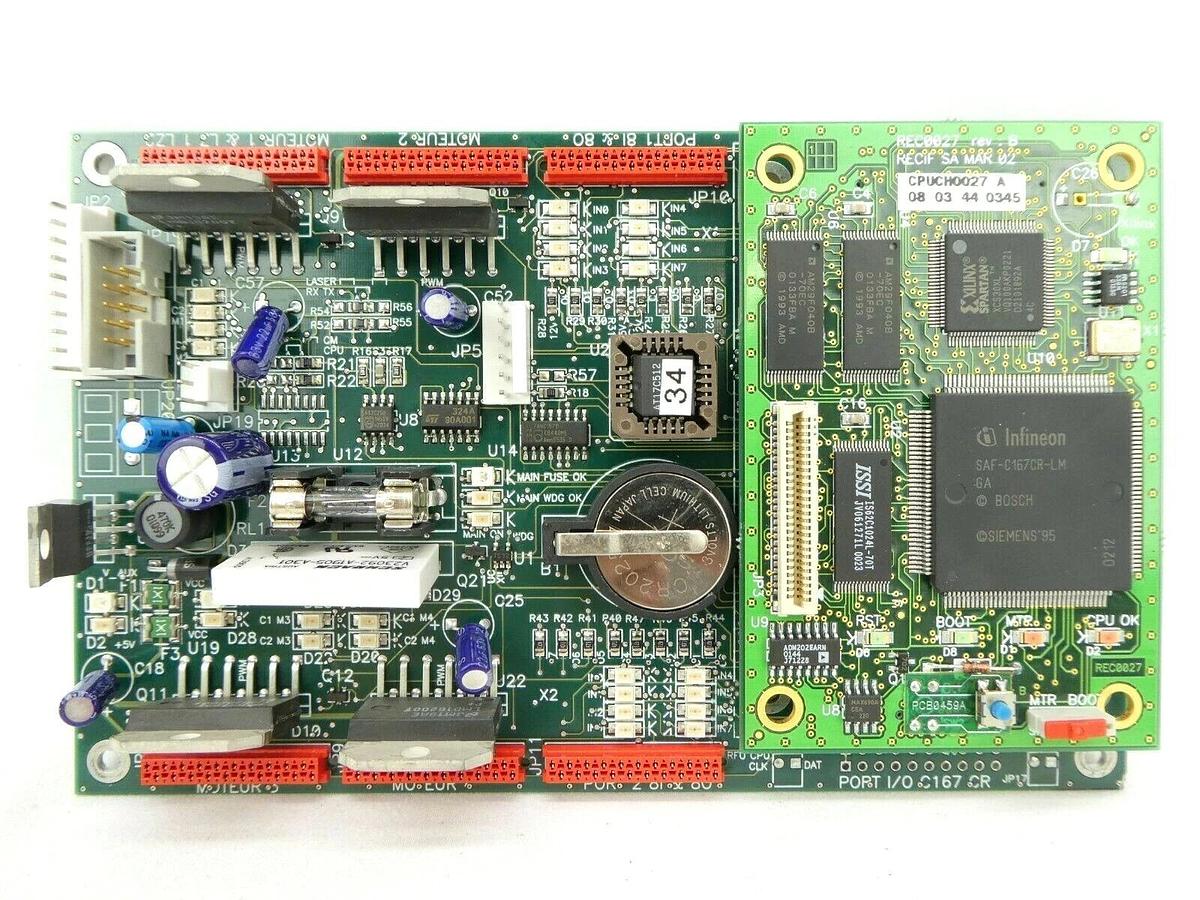 Used RECIF Technologies MOBJH0131D Motherboard PCB with CPU CPUCH0027 A Working Spare