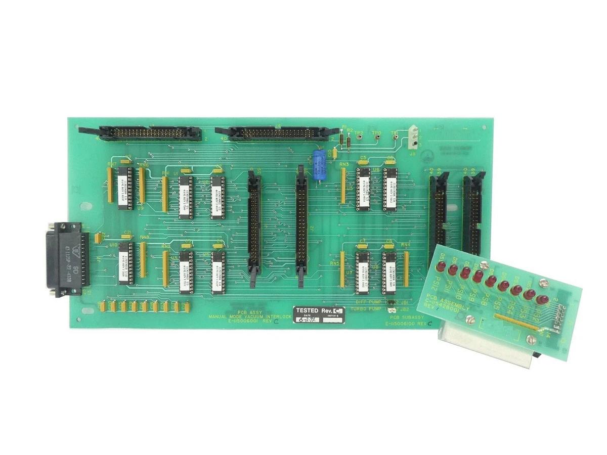 Used Varian Semiconductor VSEA E-115006001 Manual Mode Vacuum Interlock PCB Rev. C
