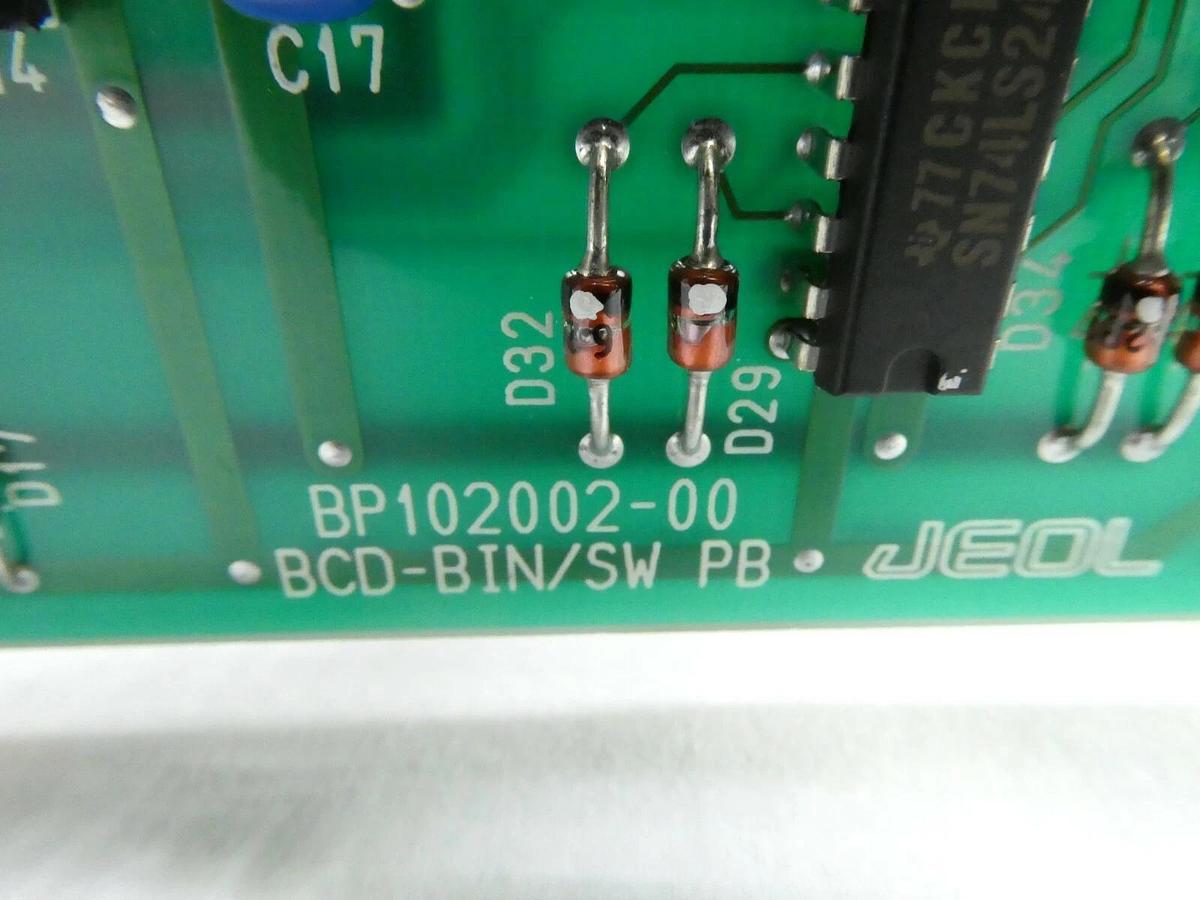 Used JEOL Stage Vacuum Control Panel BP102002-00 BCD-PIN/SW PB JWS-7555S SEM Working