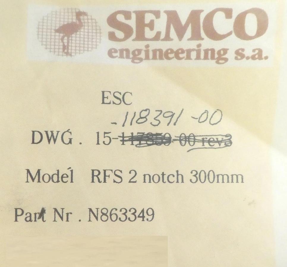Used Novellus 15-118391-00 300mm Wafer Notch RF52 ESC Electrostatic Chuck Working