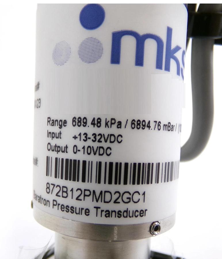 MKS Instruments 872B12PMD2GC1 Baratron Pressure Transducer New Surplus