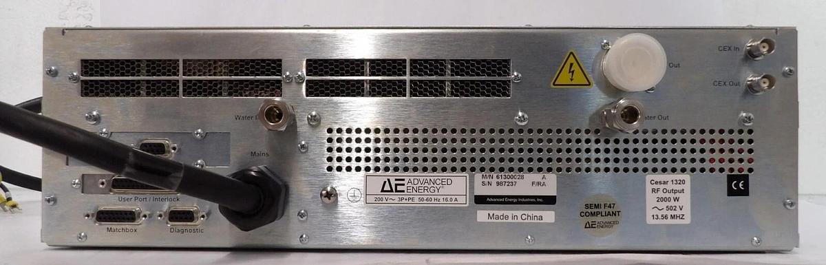 Used CESAR 1320 AE Advanced Energy 61300028 RF Generator 2000W @ 13.56MHz New Surplus