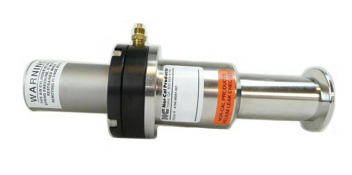 Used Nor-Cal Products 796-008091-001 Pneumatic Angle Valve Lam Research Working Spare
