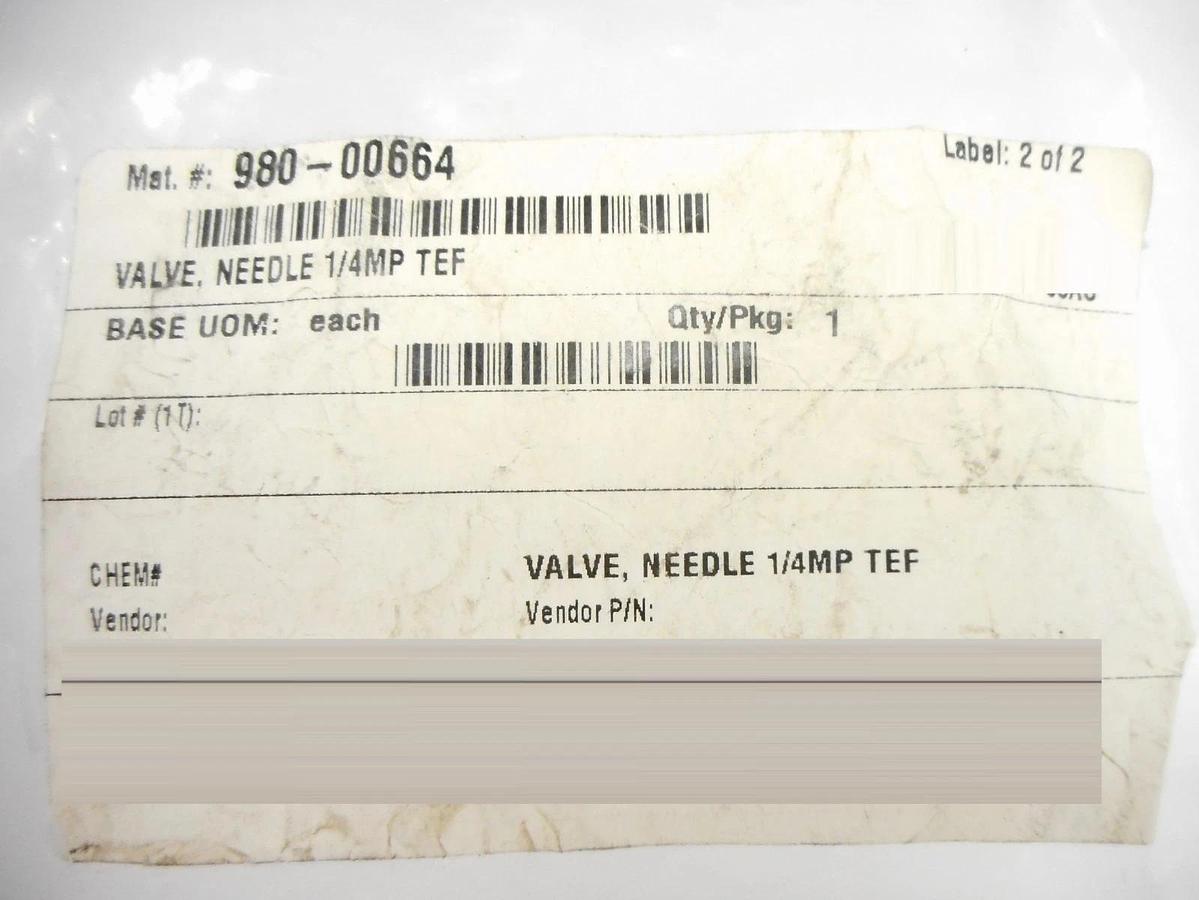Teqcom MV24M-A Needle Valve 1/4MP TEF Reseller Lot of 13 New