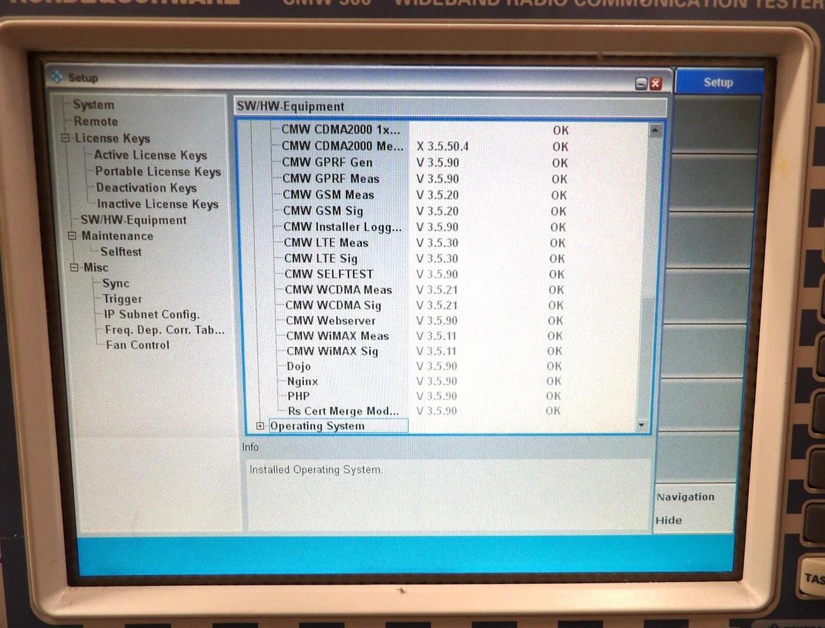 Used Rohde & Schwarz 1201.0002K50 Wideband Radio Tester CMW 500 Working
