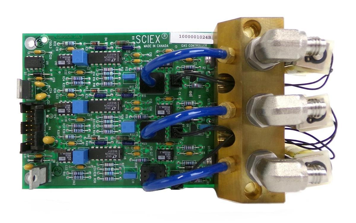 Used AB Sciex 1000001024B Gas Controller Manifold PCB Working Surplus