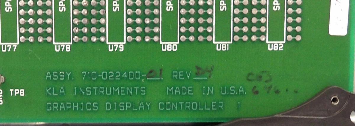 Used KLA Instruments 710-022400-01 Graphics Display Controller 1 PCB Card Working