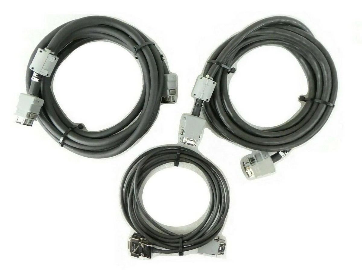 Used Hirata AR-Wn Series Robot Cable Set of 3 MO EN I/O AR-Wn180CL Rudolph F30 Spare
