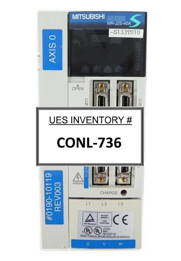 Used Mitsubishi Electric MR-J2S-40A-S133T010 AC Servo Driver MELSERVO AMAT Working