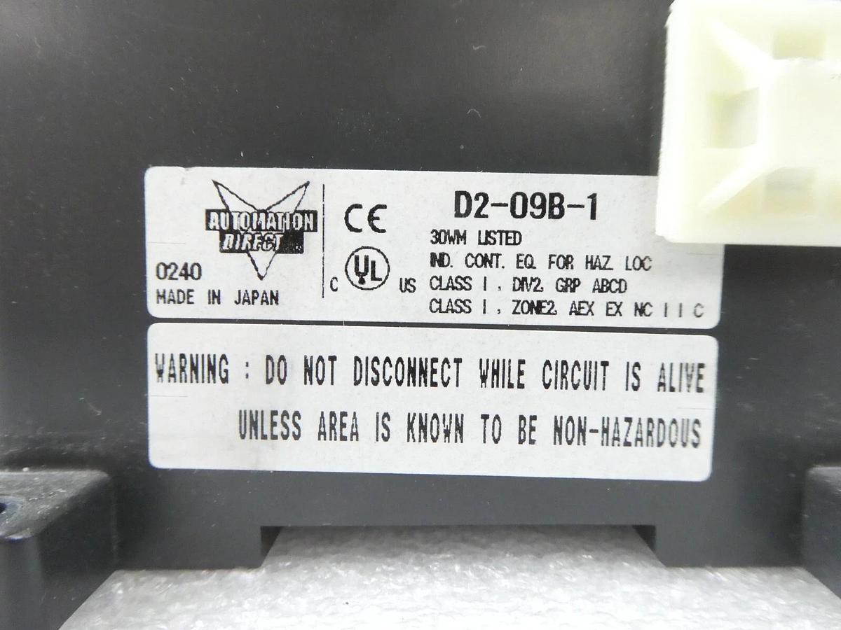 Used Automation Direct D2-09B-1 9-Slot PLC D2-16ND3-2 DirectLOGIC 205 Koyo Surplus