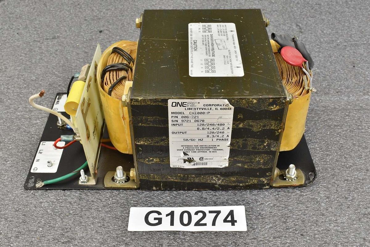 Used ONEAC 006-721 CX1000-P Power Conditioner Transformer Spare Surplus