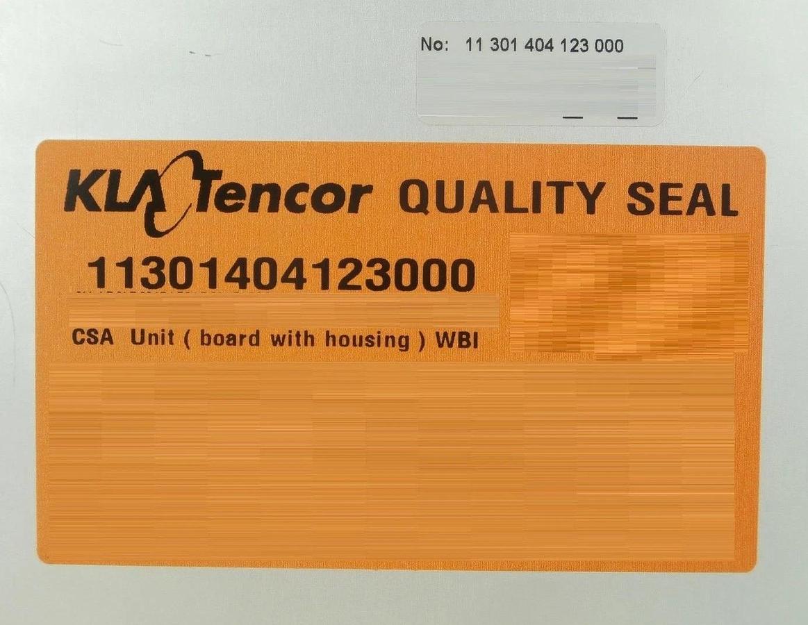 Used KLA-Tencor 11 301 404 123 000 WBI Controller Sensors Actuators CSA Unit Used