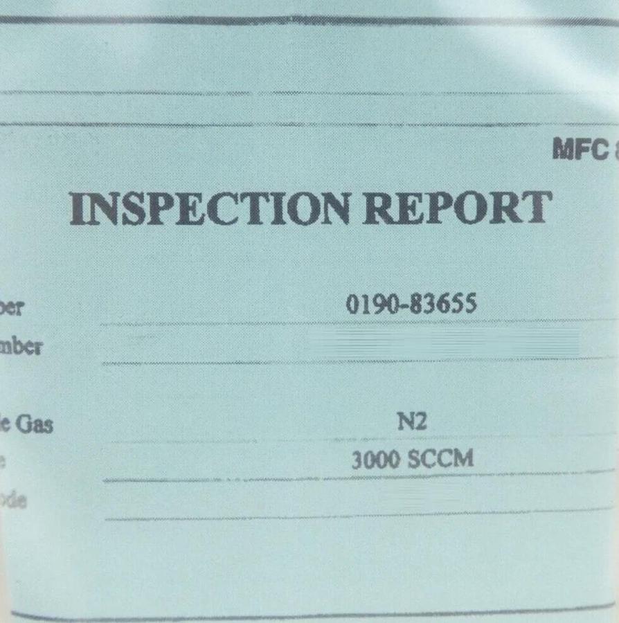 AMAT Applied Materials 0190-83655 Mass Flow Controller MFC 3000 SCCM H2 New
