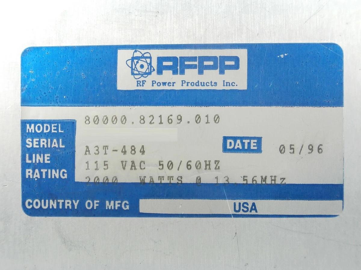Used RFPP RF Power Products 80000.82169.010 RF Matching Network Working Surplus