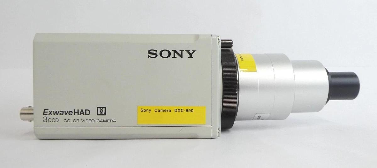 Used Sony DXC-990 3CCD Camera Color ExwaveHAD DSP Inspection w/ 38SFB-0.45xT Working