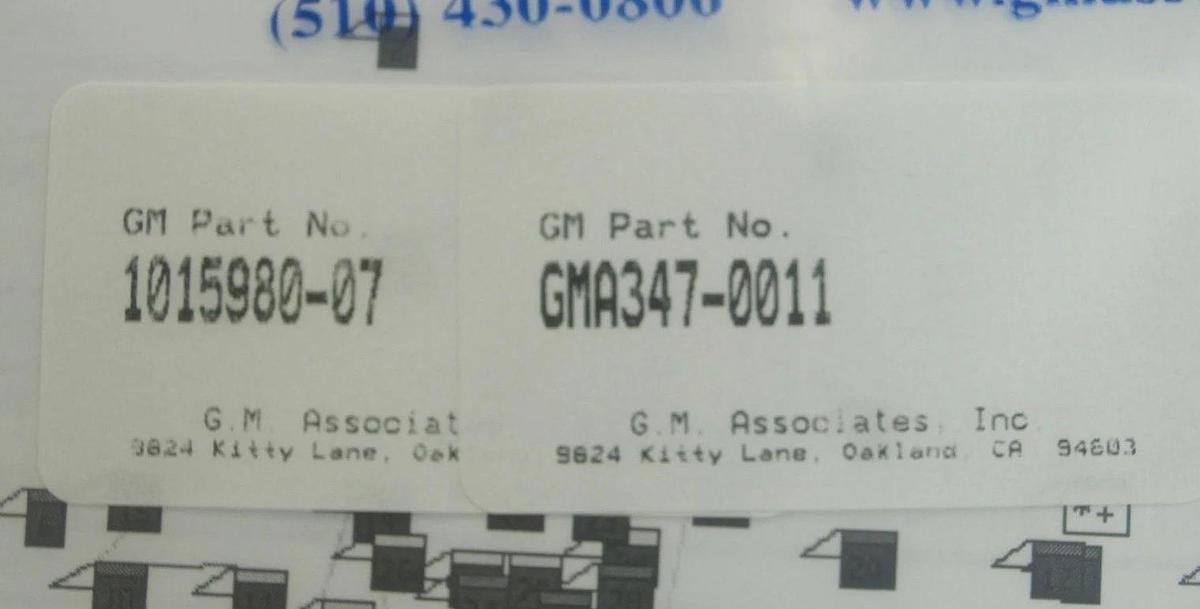 Used GM Associates 673-1015980 Pedestal Nest 40D C'BORE 1015980-07 GMA347-0011 New