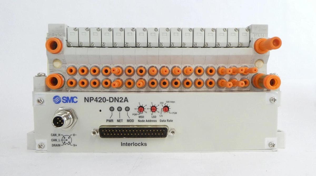 Used SMC VV5Q11 16-Port Pneumatic Manifold Reseller Lot of 4 Working Surplus