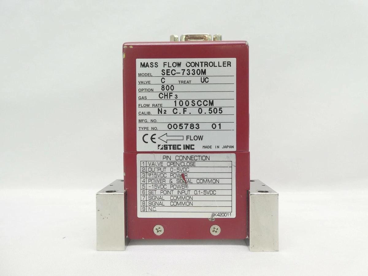 Used STEC SEC-7330M Mass Flow Controller MFC SEC-7330 100 SCCM CHF3 Working Surplus