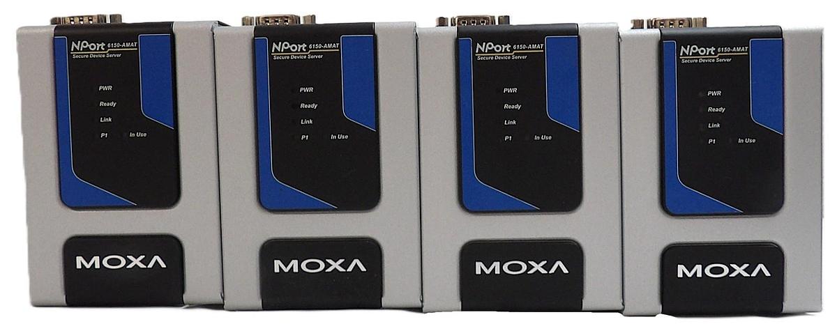 Used Moxa NPort 6150-AMAT Secure Device Server AMAT Reseller Lot of 4 New Surplus