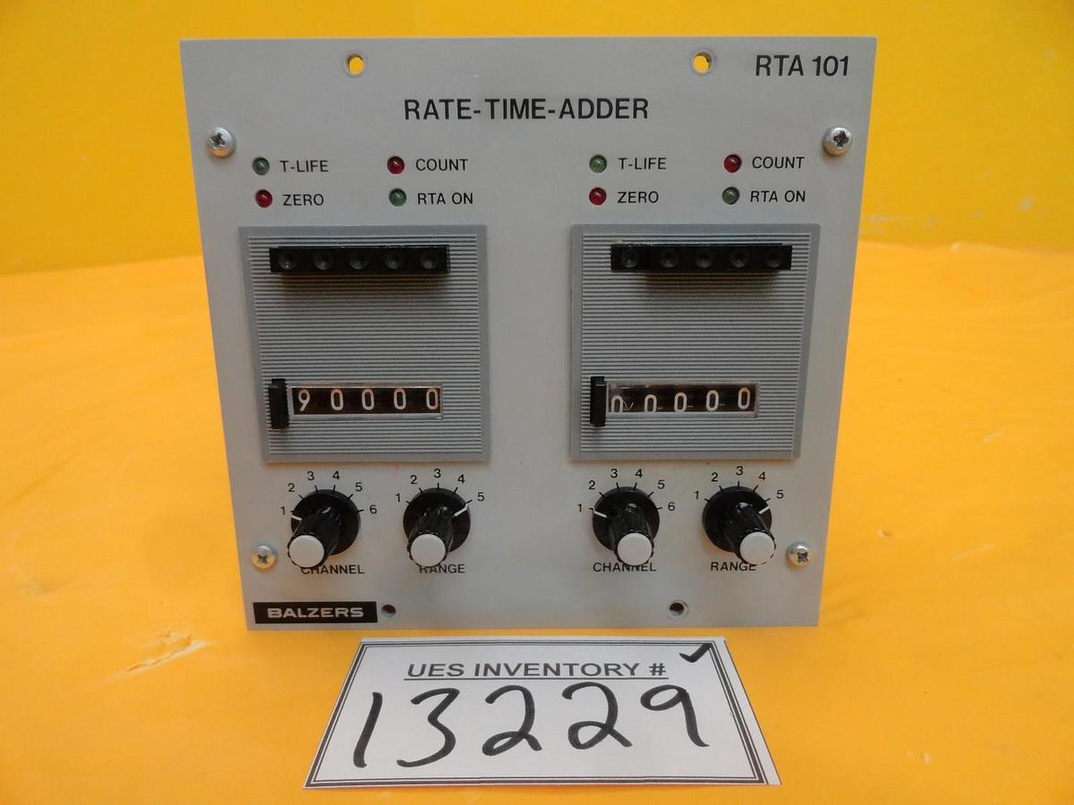 Used Balzers BG M66 500 Dual RATE-TIME-ADDER Module RTA 101 RTA101 Used Working