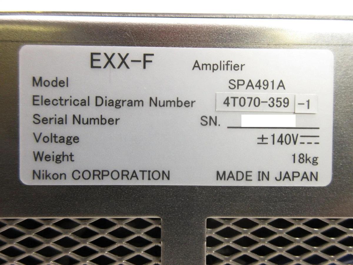 Used Nikon 4T070-359-1 EXX-F Amplifier Module SPA491A 4S013-884 NSR Series Working